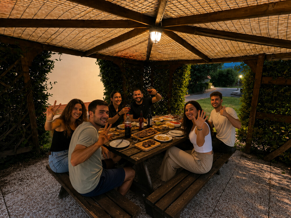 Cena sotto il gazebo - Agriturismo Barbarino